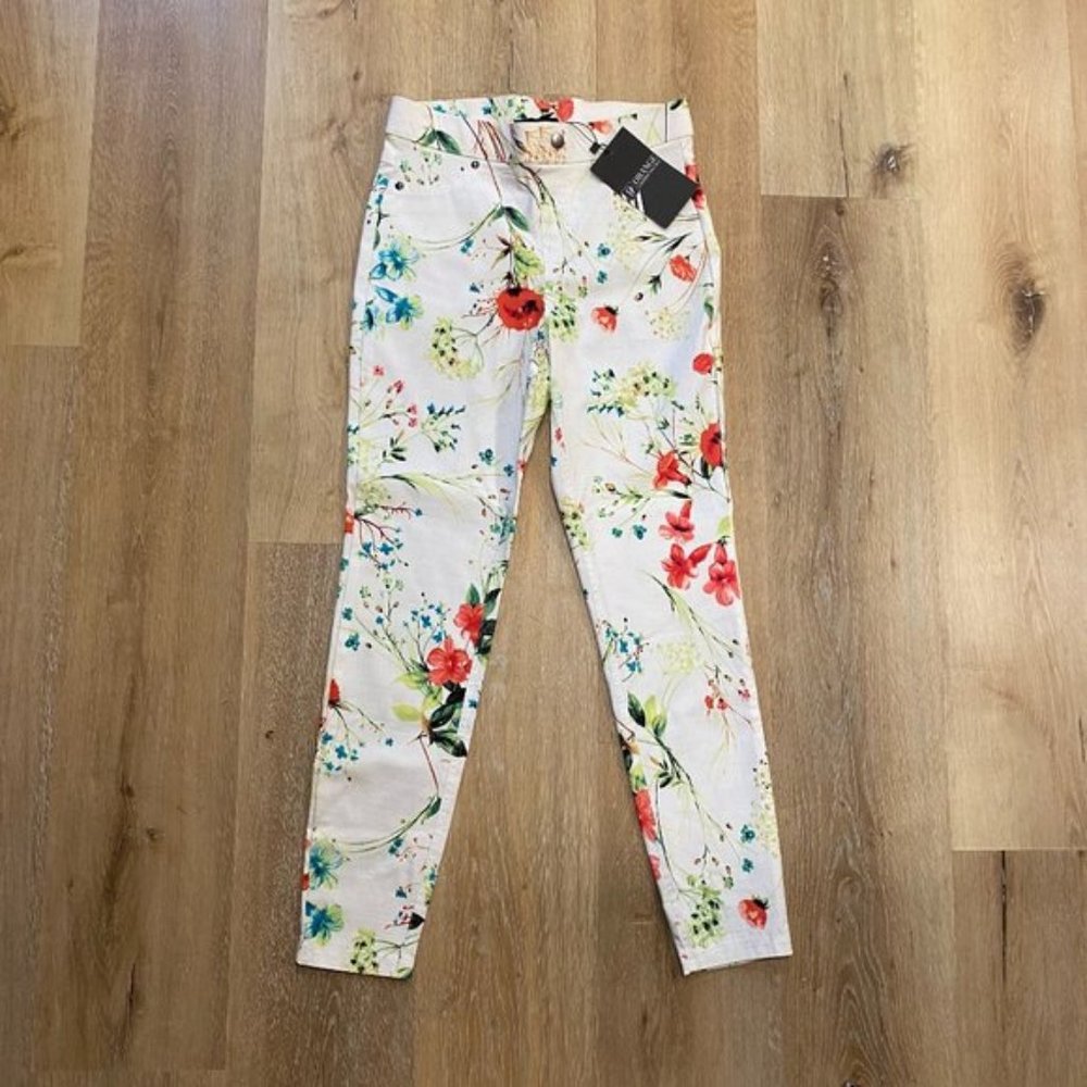 Orange Fashion Village Womens Patterned Skinny Jeans Small NWT